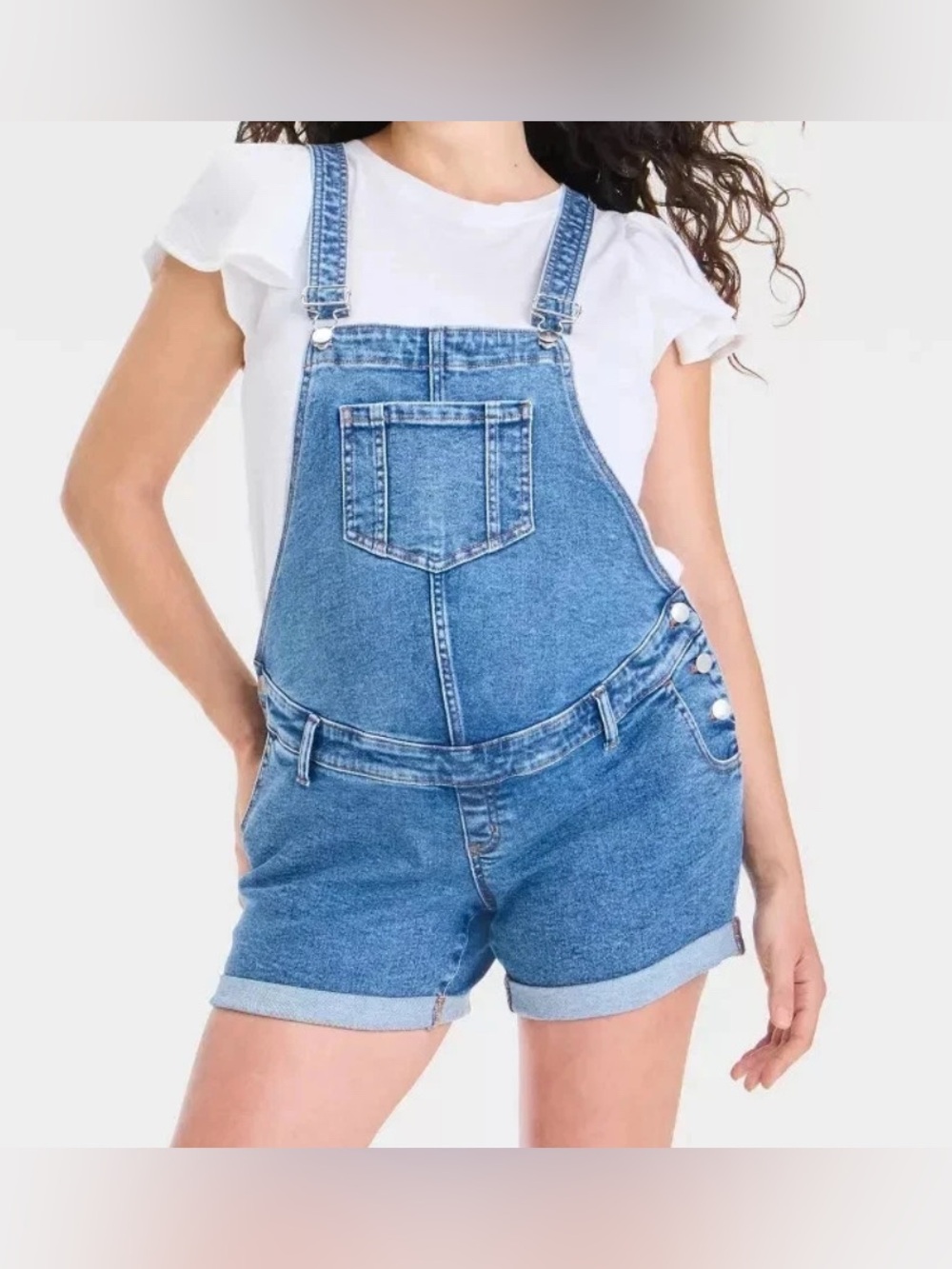 Mini Maternity Overalls - Isabel Maternity by Ingrid & Isabel Size 2 Medium Wash